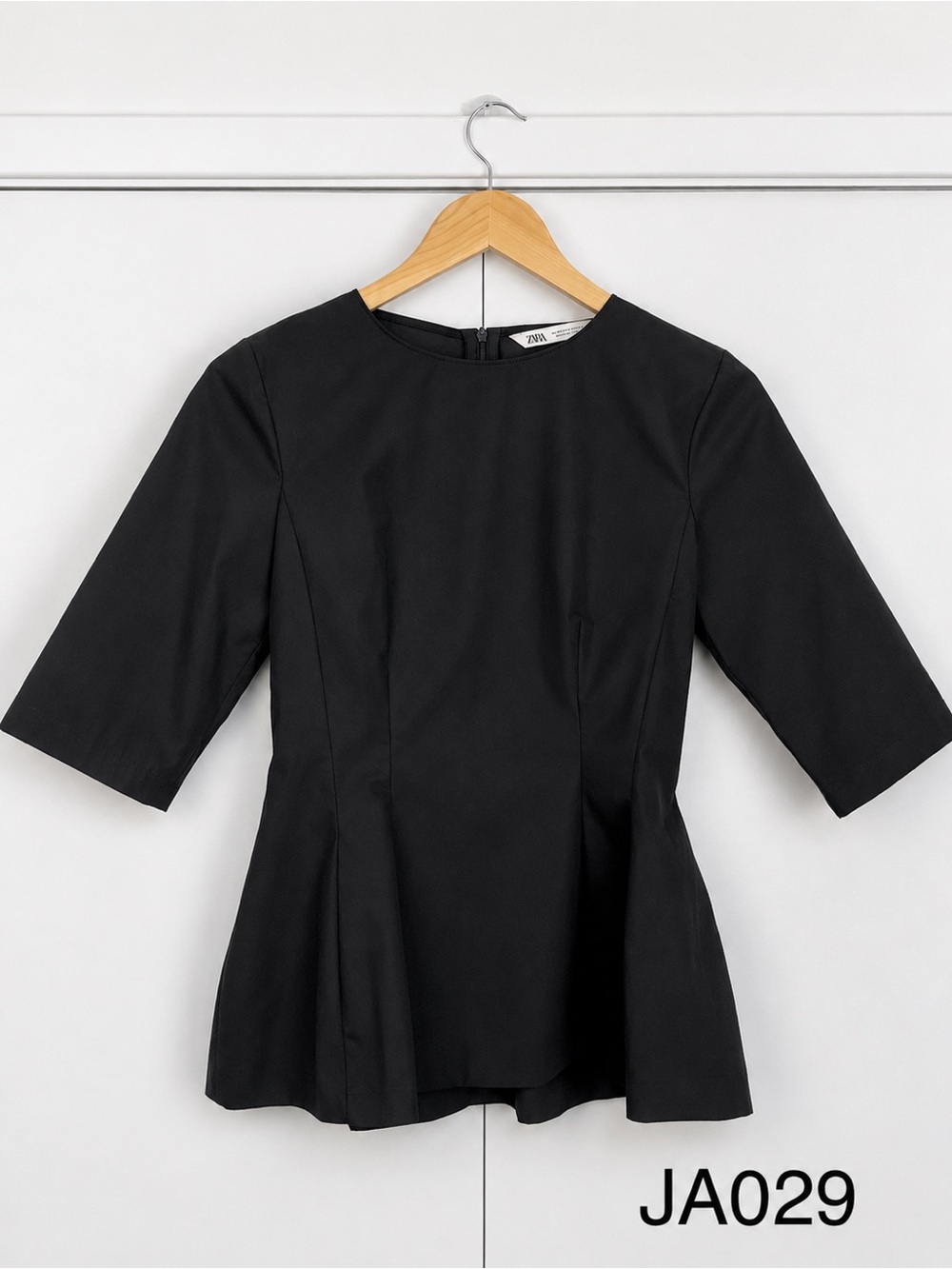 Zara Woman Collection Black Peplum Top Size S